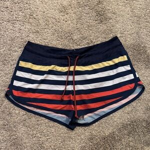 Rabbit women’s Striped Navy athletic Shorts small